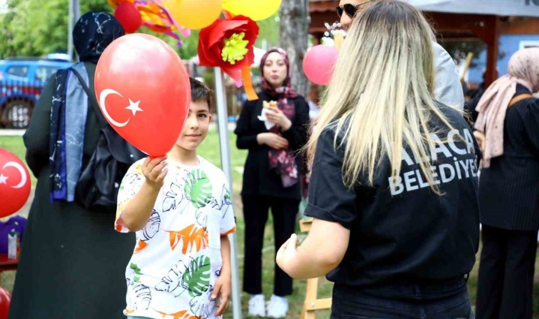 Çorum’un Alaca ilçesinde okul öncesi eğitim alan çocuklar, kendileri için