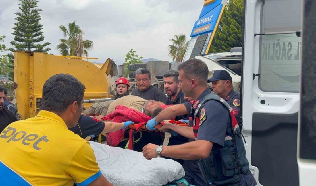 Antalya’nın Gazipaşa ilçesinde meydana gelen kazada, freni patlayan bir kamyon,