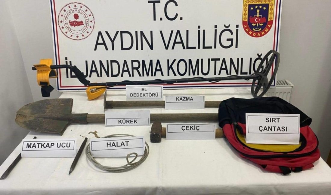 Aydın’ın İncirliova ilçesinde birinci derece sit alanında izinsiz kazı yapan