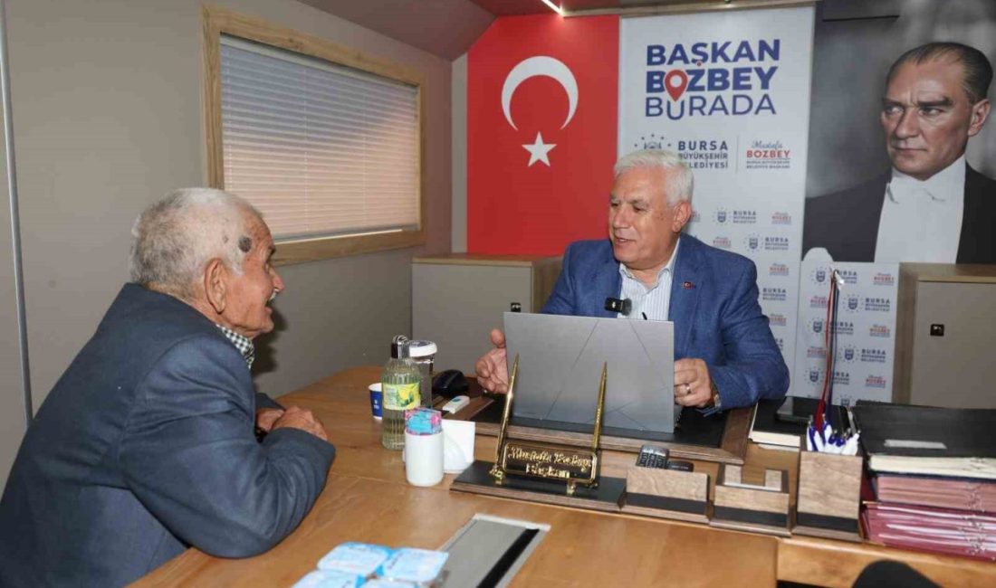 ‘Başkan Bozbey Burada’ projesi kapsamında Büyükorhan ilçesinde yerel yöneticiler, muhtarlar