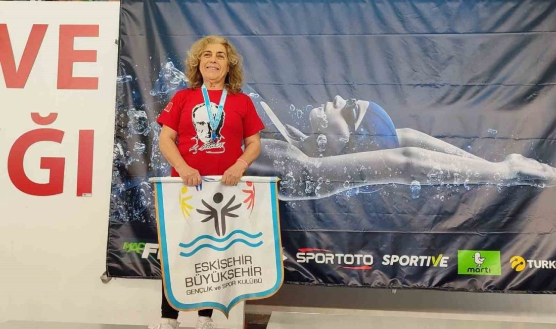 Büyükşehir’in master yüzücüsü Kezban Yeşer’den rekor ve madalya gururu Eskişehir Büyükşehir Spor Kulübü’nün master yüzücüsü Kezban Yeşer, ulusal şampiyonada