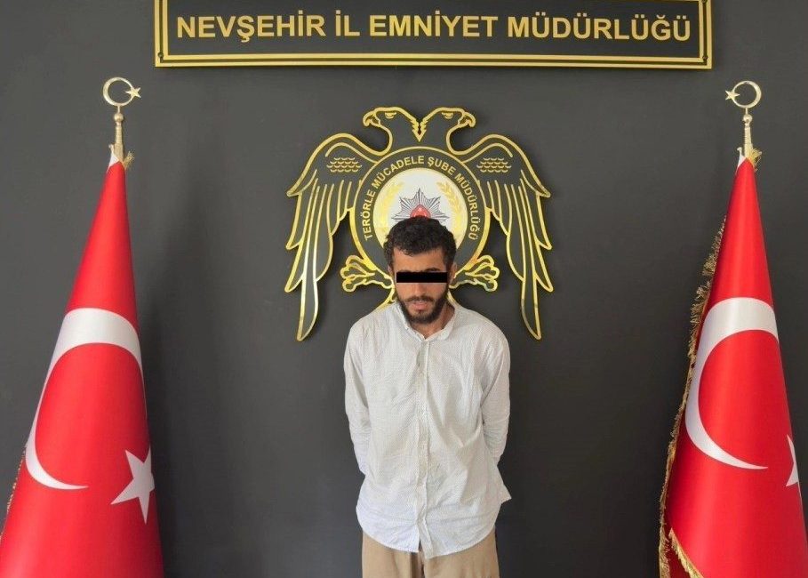Nevşehir’de DEAŞ Terör Örgütü üyesi yapılan operasyon ile yakalanarak gözaltına