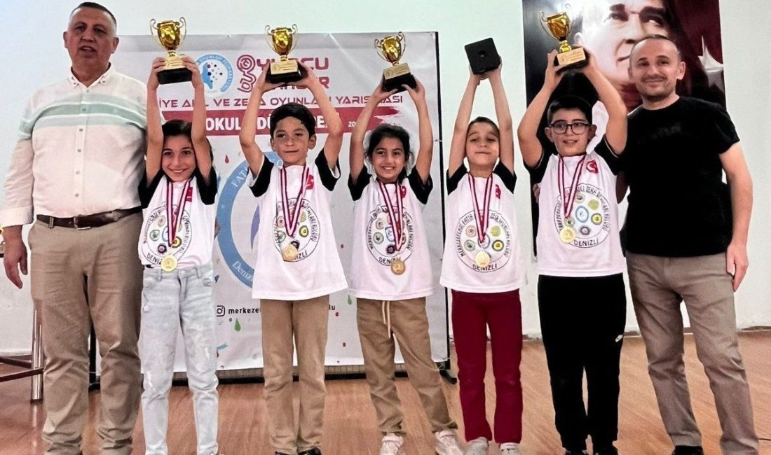 Denizli’nin Merkezefendi Fatih İlkokulunun 8 öğrencisi, Zeka Oyunları Türkiye Finaline