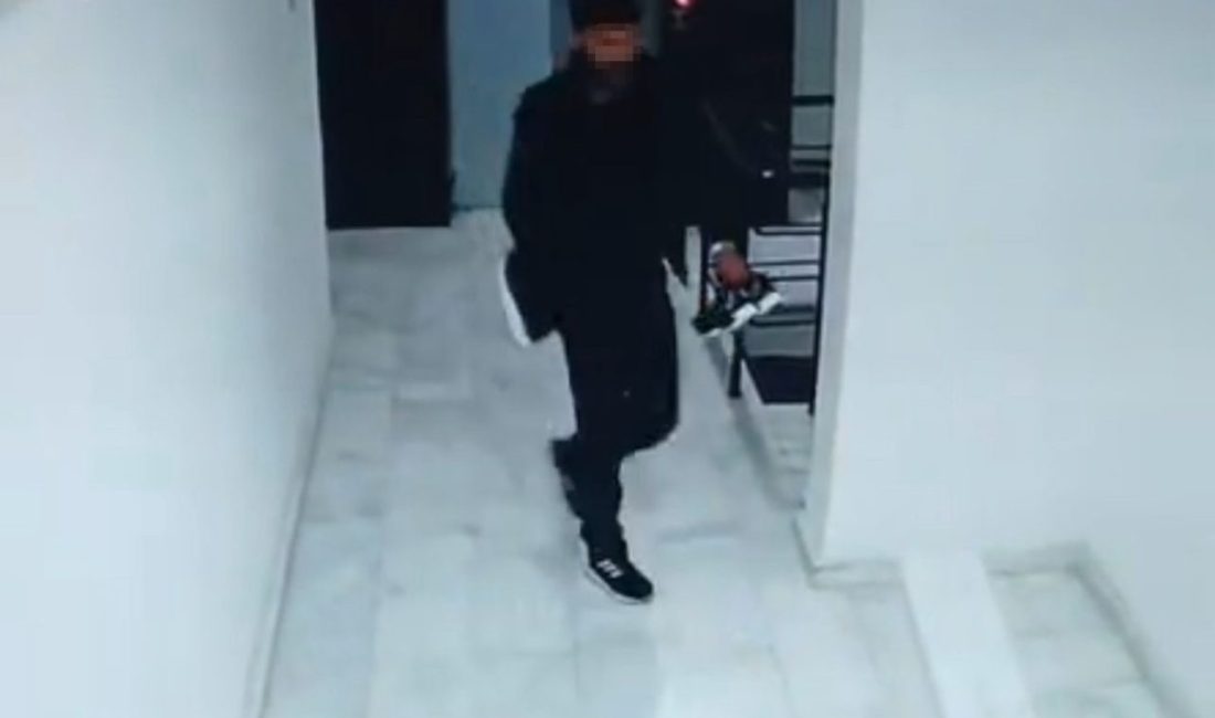 Elazığ Valifahri Bey Mahallesi’nde bir apartmana gece 03.45 sularında giren