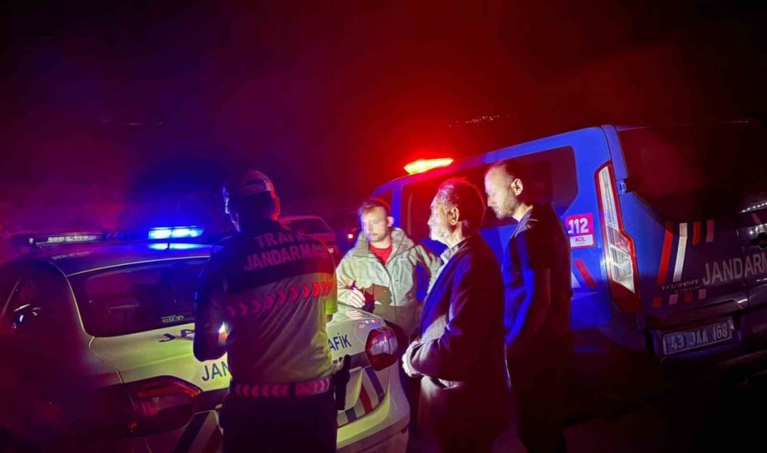 Kütahya’nın Emet ilçesi orta ölçekli sanayi bölgesinde yolun karşısına geçmeye