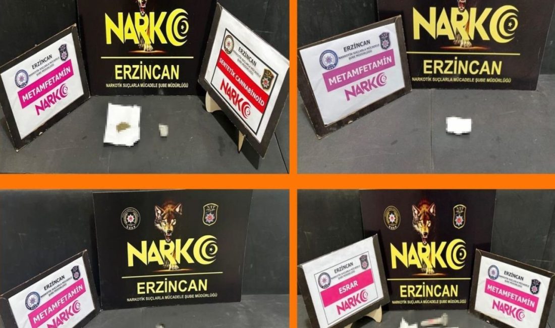 Erzincan’da 5 kişiye uyuşturucu kullanmaktan işlem yapıldı Erzincan İl Emniyet Müdürlüğü Narkotik Suçlarla Mücadele Şube Müdürlüğü ekiplerince,