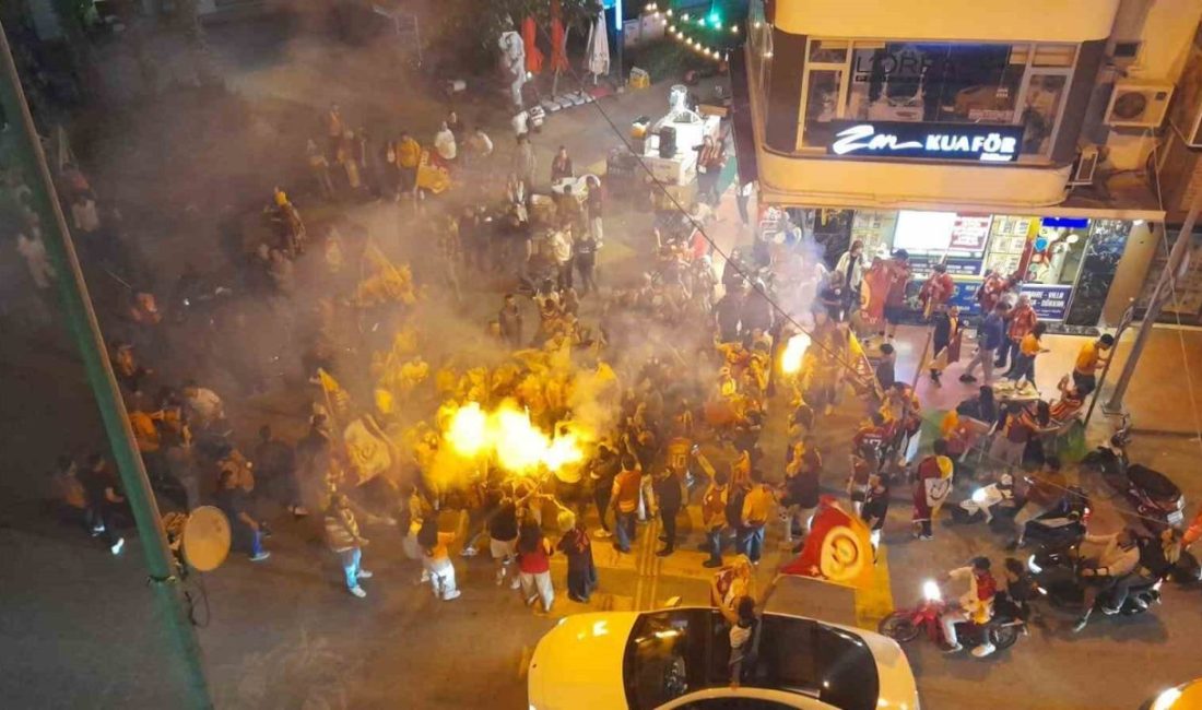 Kuşadası ilçesinde, Galatasaray’ın Süper Lig’in bitimine 2 hafta kala şampiyonluğunu