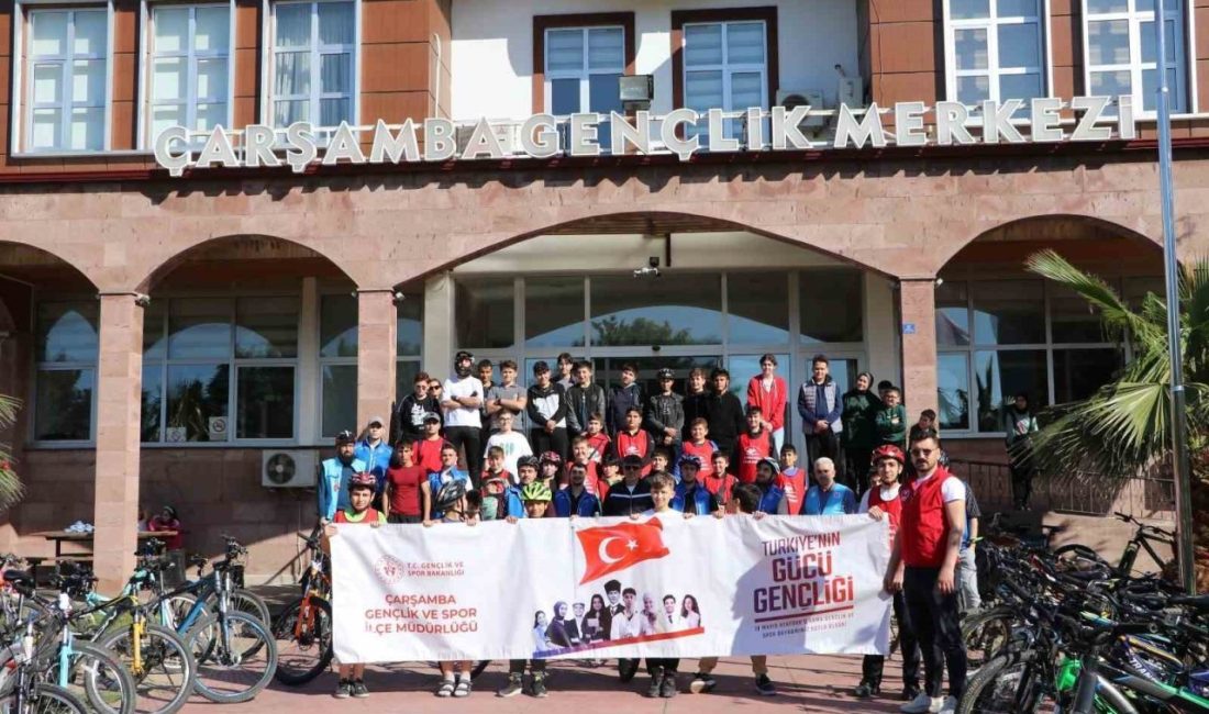 Samsun’un Çarşamba ilçesinde, Milli Mücadele’nin 106. yılı dolayısıyla Gençlik Haftası