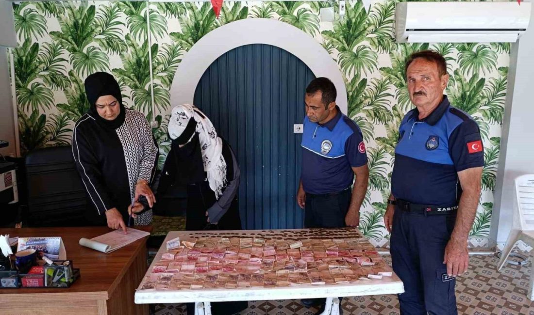 Hatay’da zabıta ekiplerinin kontrolleri esnasında yakalanan kadın dilenci, yarım günlük