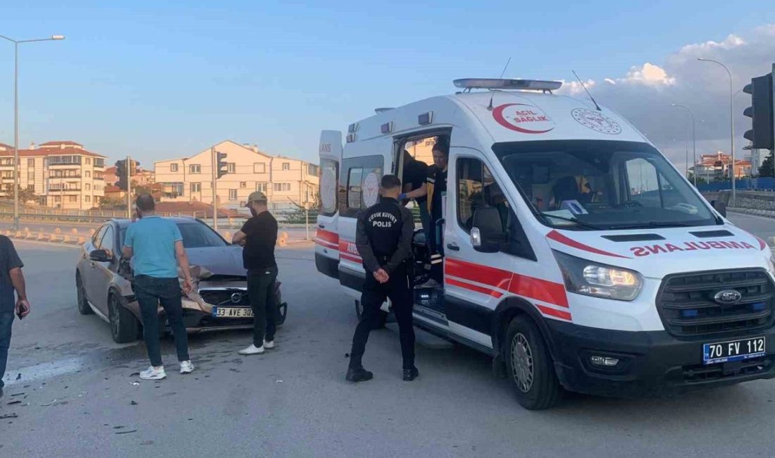 Karaman’da iki otomobil kavşakta çarpıştı: 1 yaralı Karaman’da iki otomobilin kavşakta çarpışması sonucu meydana gelen kazada 1