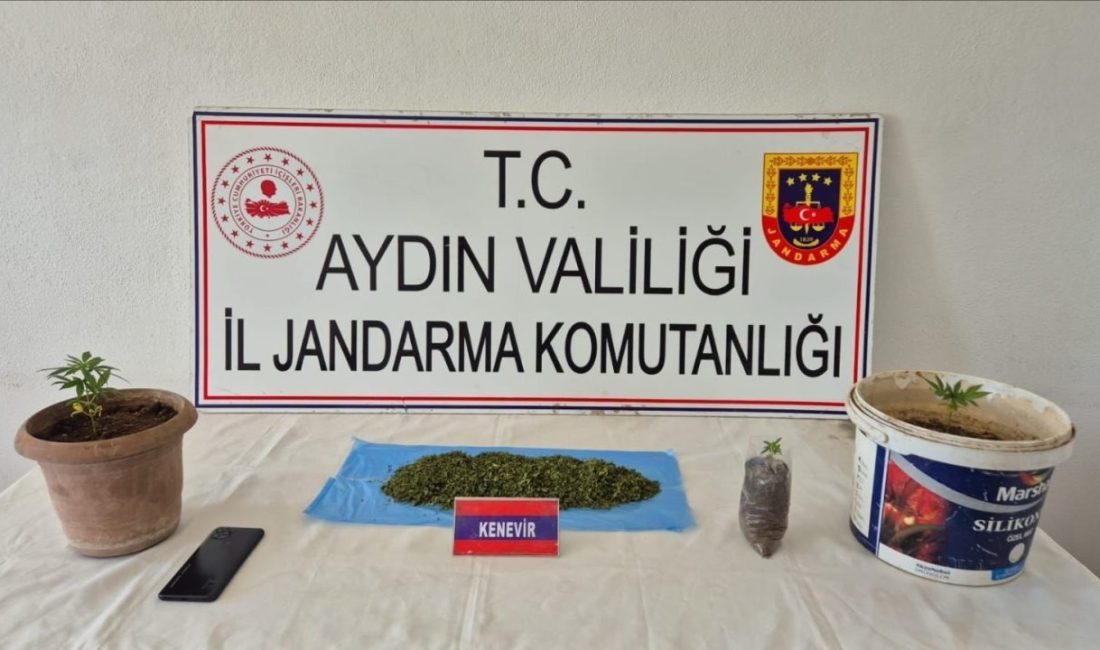 Aydın’ın Köşk ilçesinde bir eve yapılan baskında bir miktar uyuşturucu