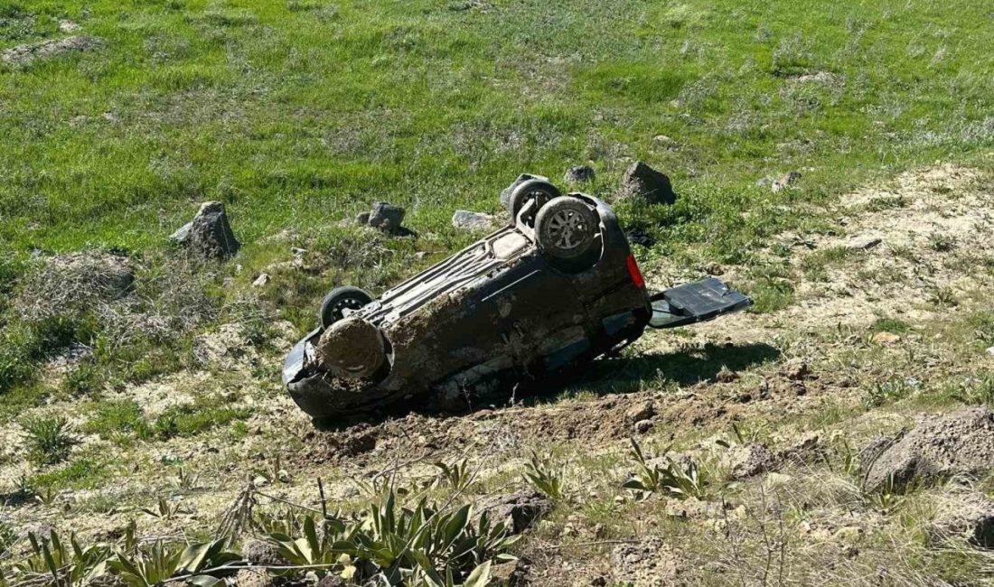 Muş’un Malazgirt ilçesinde hafif ticari kamyonetin takla atması sonucu meydana