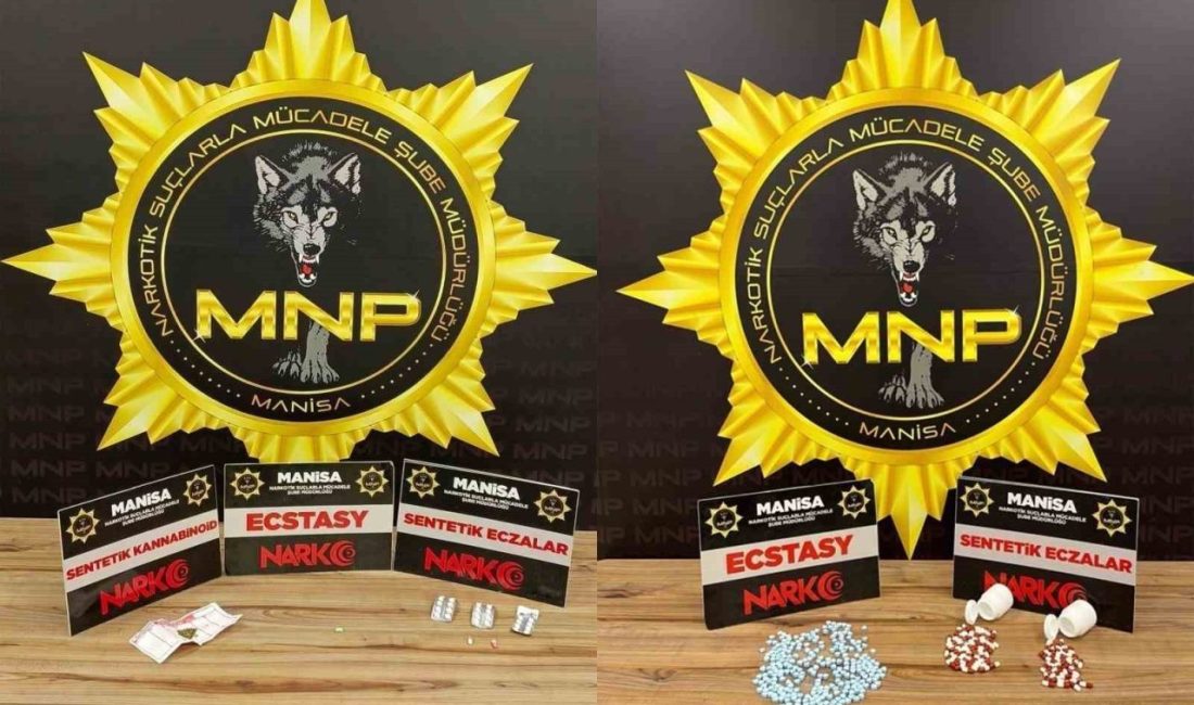 Manisa polisi uyuşturucu tacirlerine göz açtırmadı Manisa İl Emniyet Müdürlüğü Narkotik Suçlarla Mücadele Şube Müdürlüğü ekiplerince
