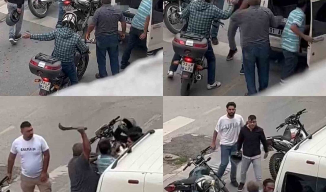 Mersin’de trafikte bıçaklı kavga: O anlar kamerada Mersin’in Tarsus ilçesinde trafikte çıkan tartışmada bir sürücünün budama bıçağıyla