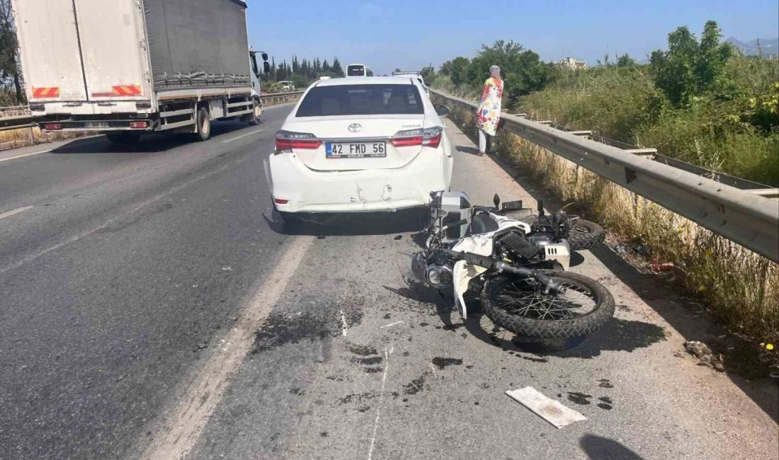 Otomobille çarpışan motosikletin sürücüsü hayatını kaybetti Antalya’nın Manavgat ilçesinde otomobil ile çarpışan motosikletin sürücüsü, kaldırıldığı hastanede