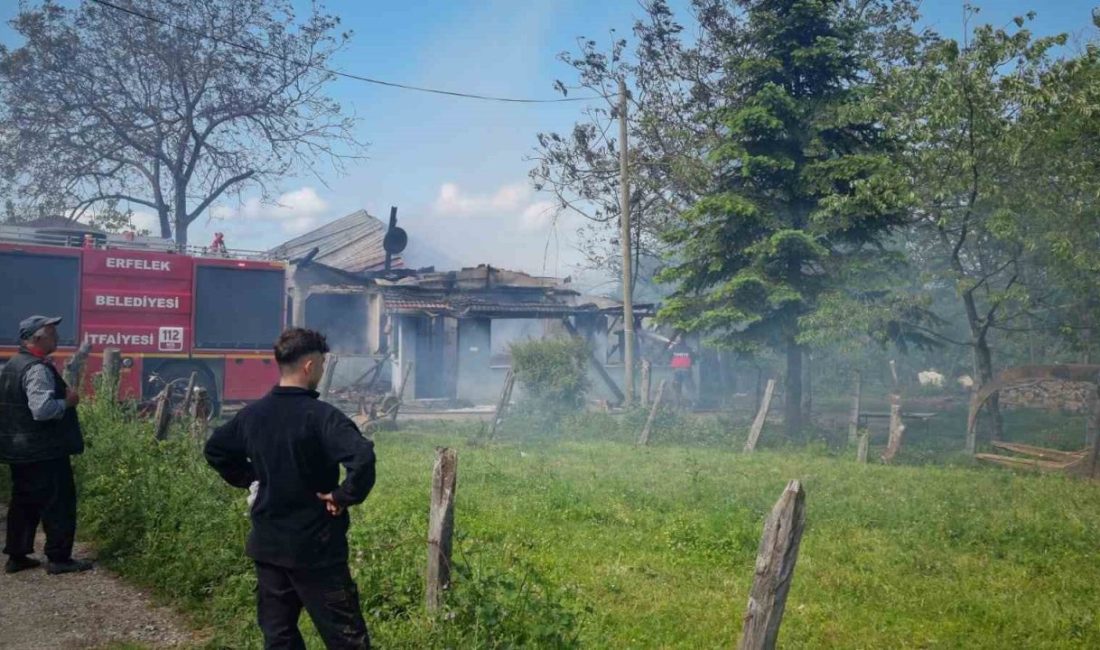 Sinop’ta tek katlı evde yangın Sinop’un Erfelek ilçesine bağlı Soğucalı köyünde 7 kişinin yaşadığı tek