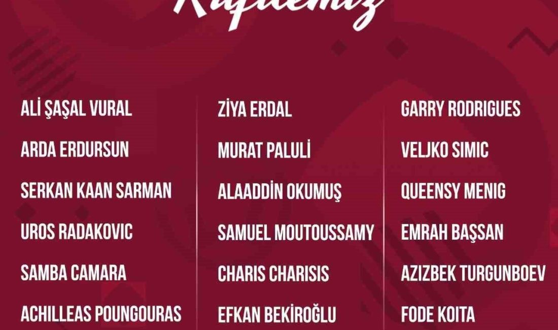 Sivasspor’un yarın Samsunspor ile oynayacağı maçın kamp kadrosu belli oldu.