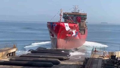 Türk mühendislerce inşa edilen dört hibrit kimyasal tanker serisinin üçüncü