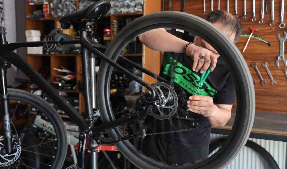 Havaların ısınmasıyla birlikte bisikletin kullanımı artarken, depolardan çıkan bisikletler bakımı