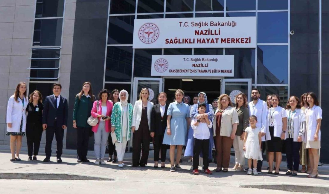 Aydın Valisinin Yakup Canbolat’ın eşi Ayşegül Canpolat ve beraberindeki heyet