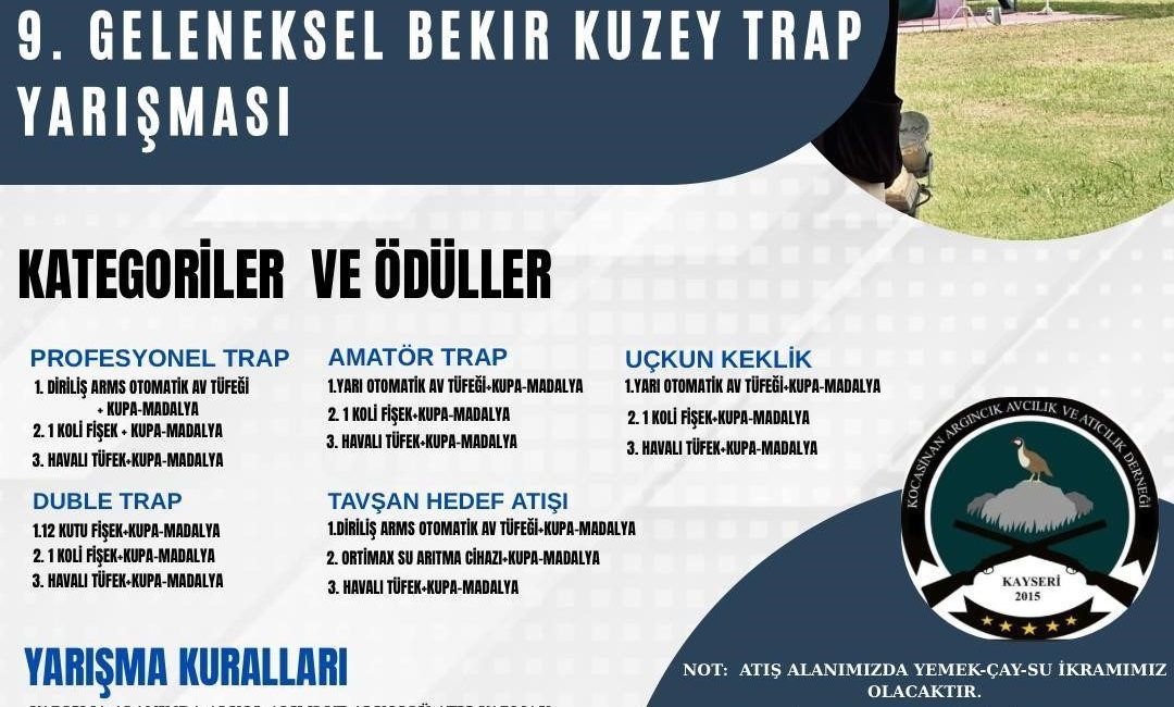 Kocasinan Argıncık Avcılık Atıcılık Derneği 9. Geleneksel Bekir Kuzey Trap