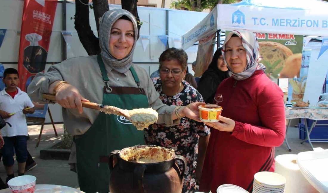 Amasya’nın Merzifon ilçesinin tescilli lezzeti keşkek, çömlekte tahta kaşıkla dövülerek