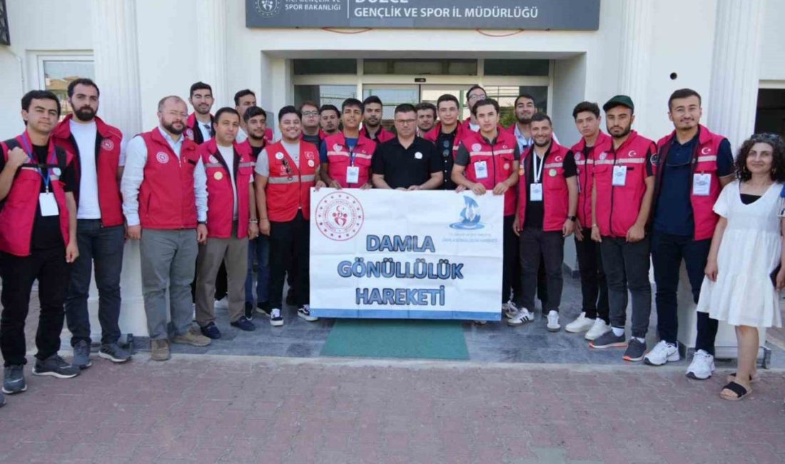 Damla Gönüllülük Hareketi Projesi kapsamında Türkiye’nin çeşitli illerinden gençler Düzce’ye