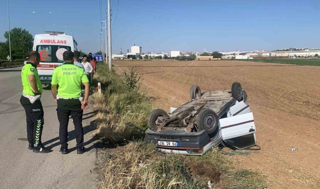 Karaman’da otomobil devrildi: 1 yaralı Karaman’da kontrolden çıkan otomobilin şarampole inerek tarlaya devrilmesi sonucu 1