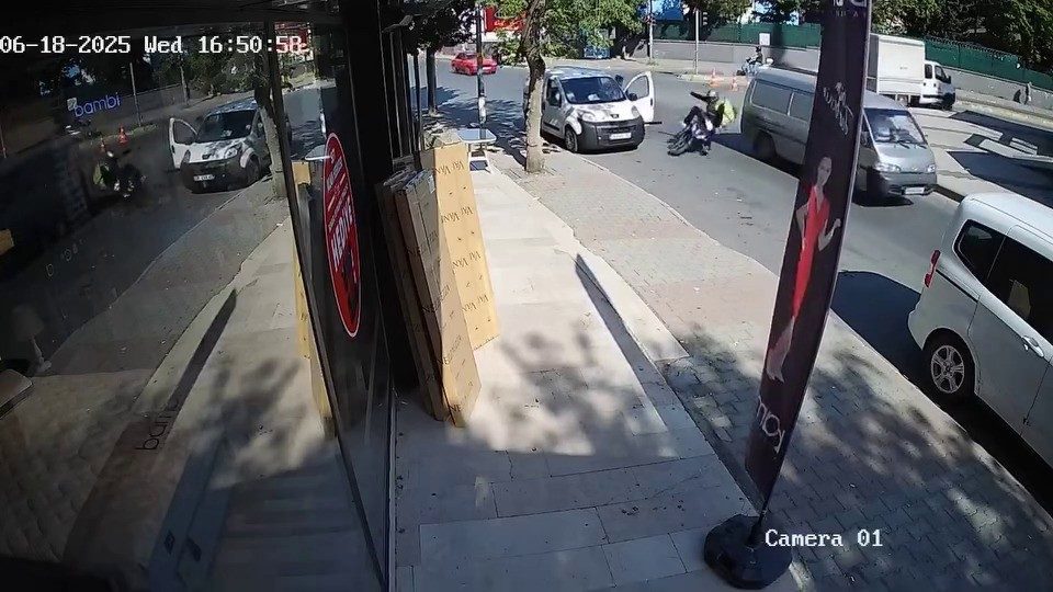 Kartal’da araç kapısına çarpan motosiklet sürücüsü yaralandı Kartal’da seyir halinde olan motosiklet sürücüsü, yol kenarında duran aracın
