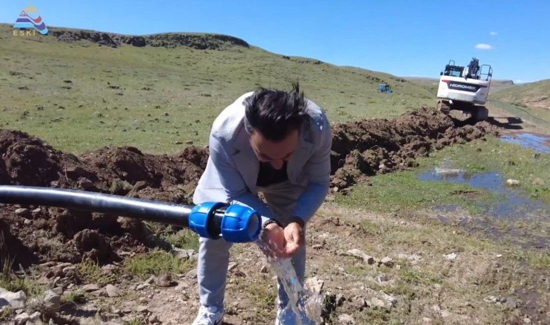 Köylünün yüz yıllık su hasreti sona erdi Erzurum Büyükşehir Belediyesi Erzurum Su ve Kanalizasyon (ESKİ) Genel Müdürlüğü,