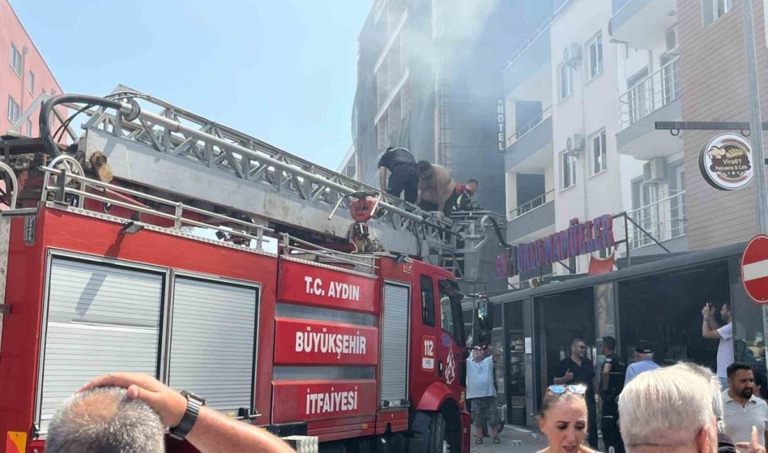 Kuşadası’nda yangın paniği Aydın’ın Kuşadası ilçesi Cumhuriyet Mahallesi’nde öğle saatlerinde çıkan yangın paniğe