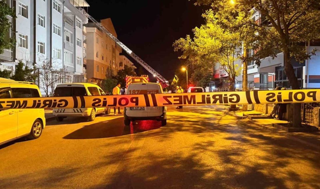 Ankara’nın Polatlı ilçesinde 5 katlı bir binada çıkan yangın, itfaiye