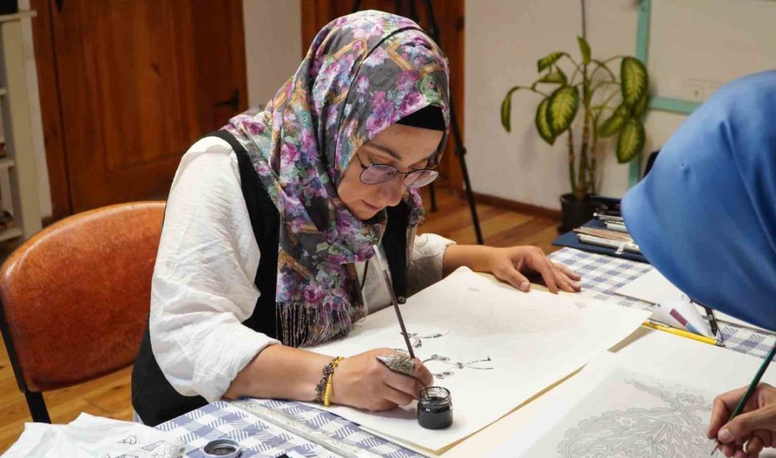 Tokat Olgunlaşma Enstitüsü’nün “Kalem işi sanatı” projesiyle geleneksel süsleme sanatları