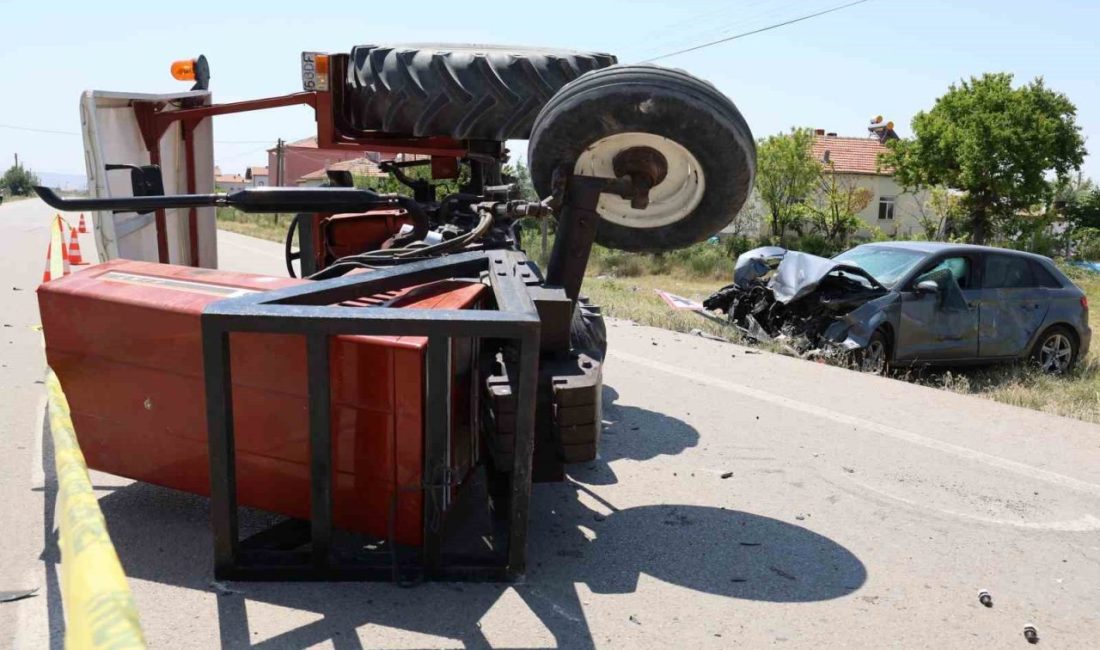 Traktör ile otomobil çarpıştı: 4 yaralı Aksaray’da traktör ile otomobilin çarpışması sonucu meydana gelen trafik kazasında