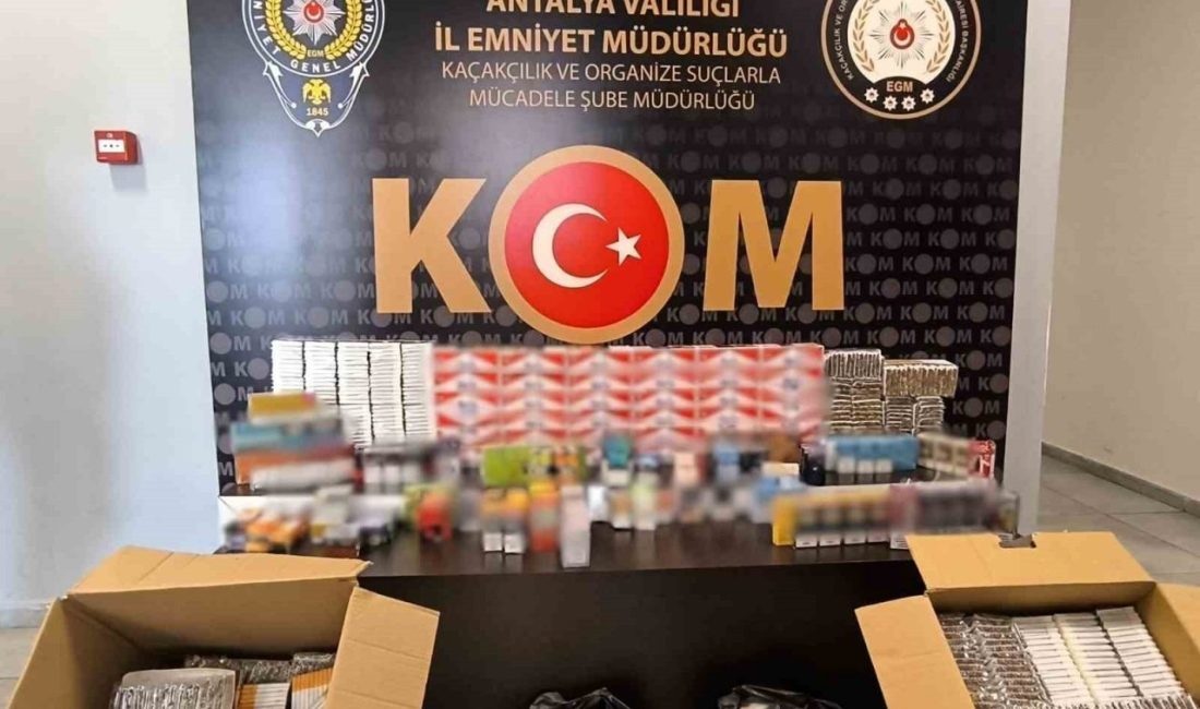Antalya’da 1 haftada kaçakçılık operasyonlarında 12 şüpheliye adli işlem Antalya’da son 1 haftada yapılan operasyonlarda 28 bin makaron, 6