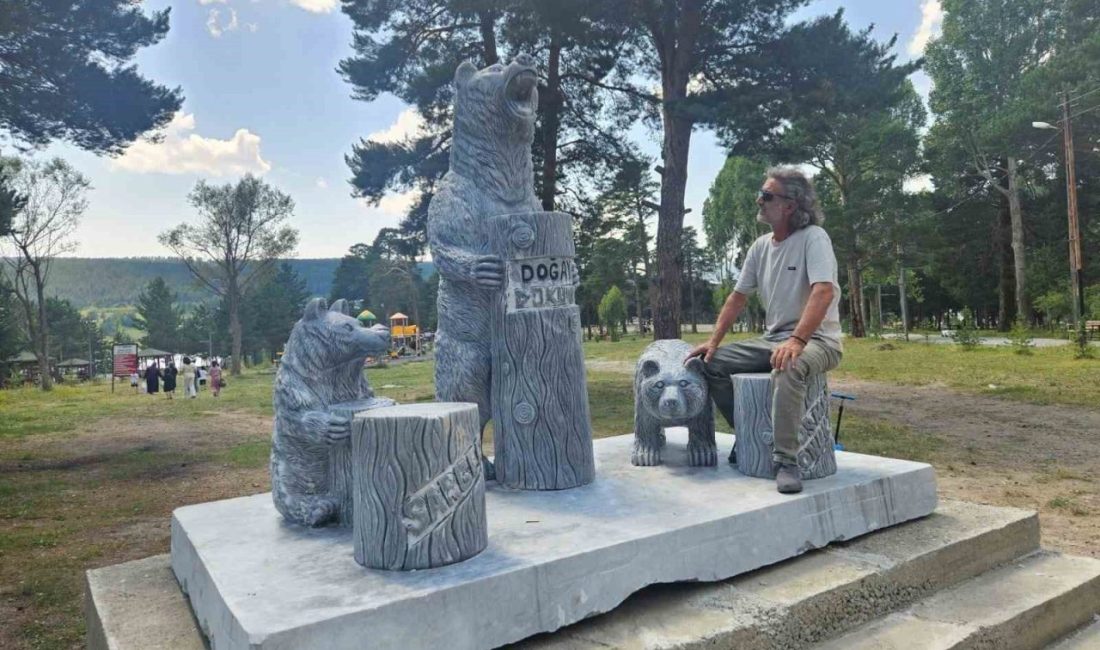 Boz Ayı heykeli Sarıkamış’ta Kars’ın tarihi yapısı, kayak merkezi ve ormanlık alanı ile dikkat