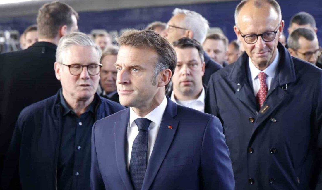 Almanya Başbakanı Friedrich Merz, İngiltere Başbakanı Keir Starmer ve Fransa