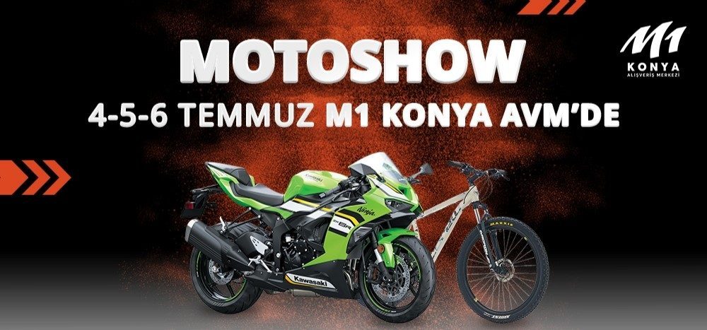 Motosiklet ve bisiklet tutkunları, 4-5-6 Temmuz’da M1 Konya AVM’de düzenlenecek