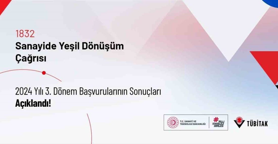 ‘TÜBİTAK Sanayide Yeşil Dönüşüm Çağrısı’ sonuçları açıklandı Sanayi ve Teknoloji Bakanı Mehmet Fatih Kacır, TÜBİTAK Sanayide Yeşil