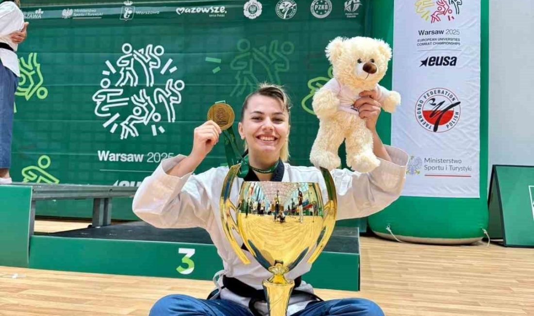 Eskişehirli sporcu 7. kez Avrupa şampiyonu oldu Anadolu Üniversitesi Sporcusu olan Dünya ve Avrupa taekwondo şampiyonu Gülsena