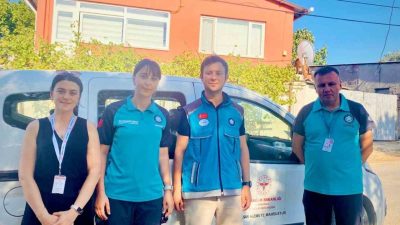 Çanakkale’nin Ezine ilçesinde çıkan orman yangını sonrasında ilçe sağlık müdürlüğü