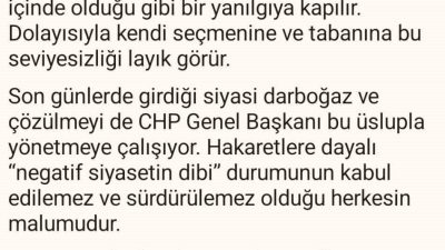 Cumhurbaşkanlığı İletişim Başkanı Burhanettin Duran,” Son günlerde girdiği siyasi darboğaz