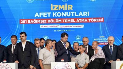 İzmir’in Ödemiş ilçesinde orman yangınları sonrası yeniden inşa edilecek konutların