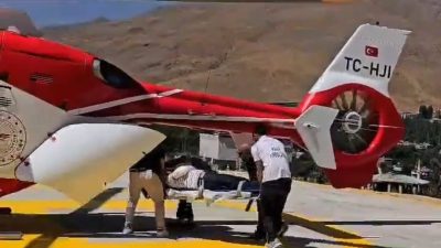 Van’ın Bahçesaray ilçesinde kol kırığı tanısıyla tedavi gören hasta, ambulans