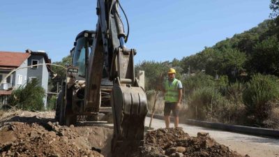 Muğla Büyükşehir Belediyesi MUSKİ ekipleri tarafından Fethiye İlçesi Göcek Mahallesi’nde