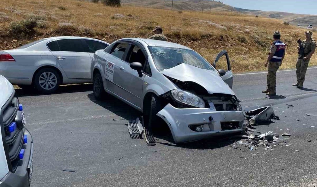 Muş-Kulp kara yolunda iki aracın kafa kafaya çarpışması sonucu meydana