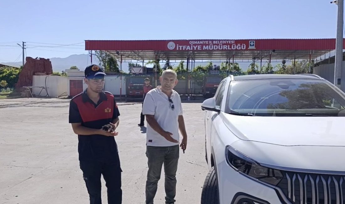 Osmaniye’de elektrikli otomobilin bagajında mahsur kalan 5 kedi yavrusu itfaiye
