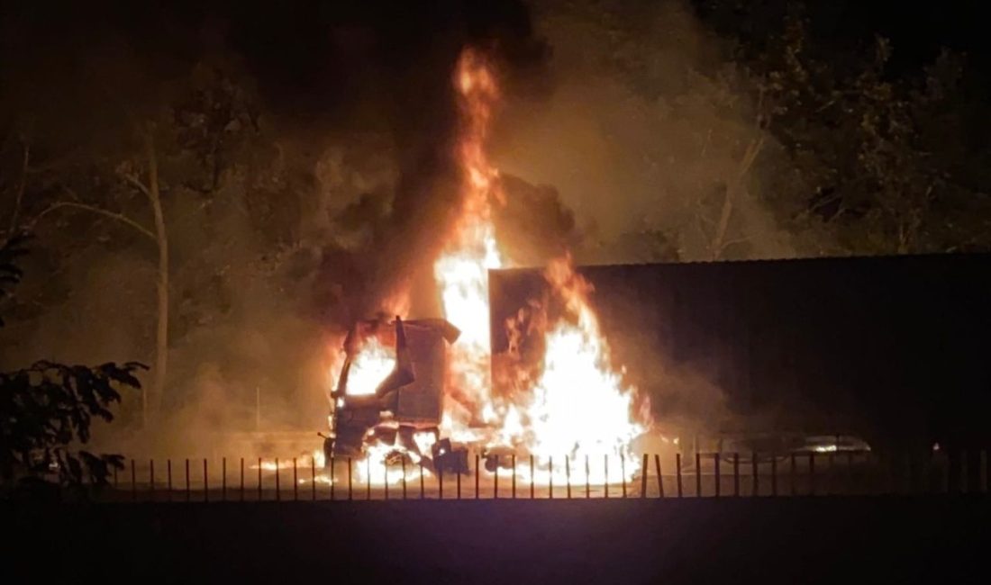 Adana’da otoyolda bir tırda çıkan yangın ormanlık alana sıçradı. Yangın