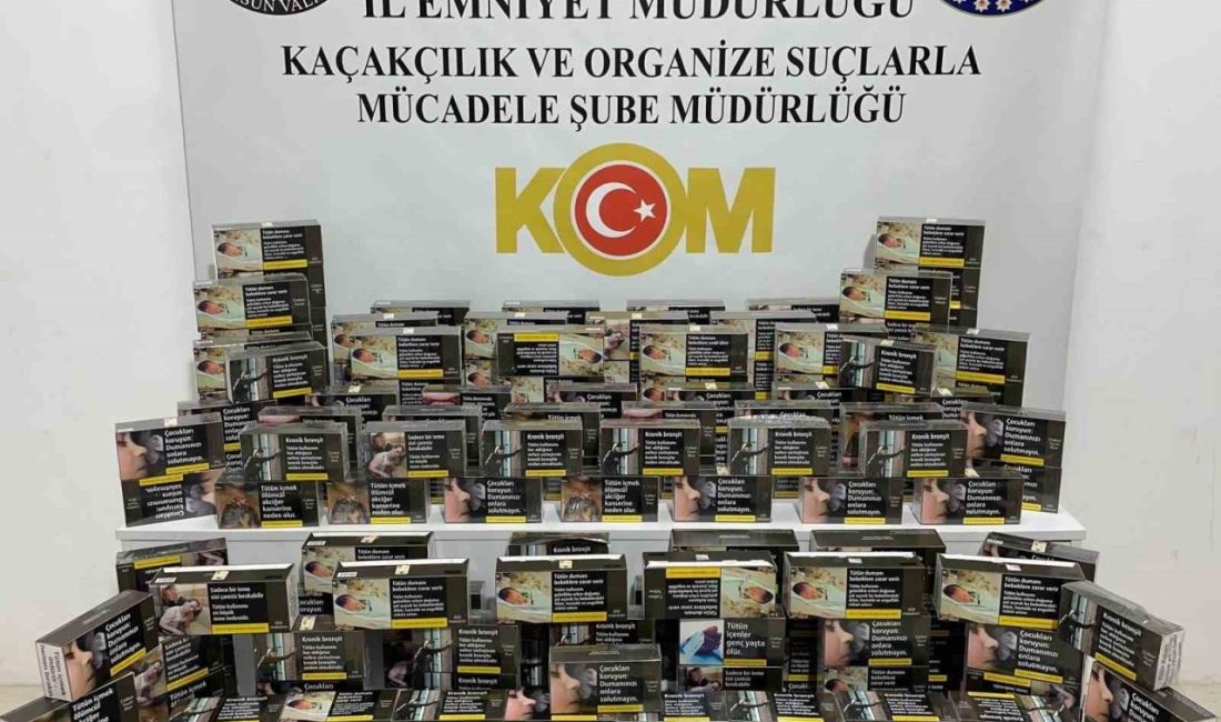 Samsun’da 41 bin 400 adet makaron ele geçirildi Samsun’da polis tarafından yapılan çalışmalarda 41 bin 400 adet kaçak