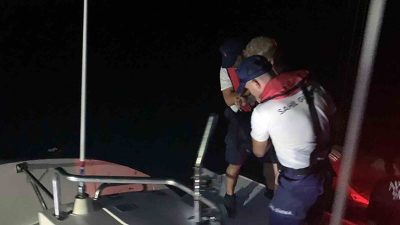 Muğla’nın Marmaris ilçesi açıklarında seyreden ticari yatta yaralanan vatandaş Sahil